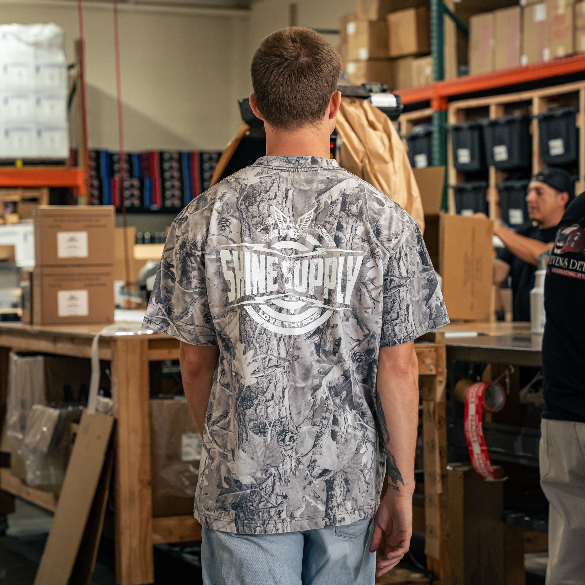Retro Bullseye Tee - Snow Camo