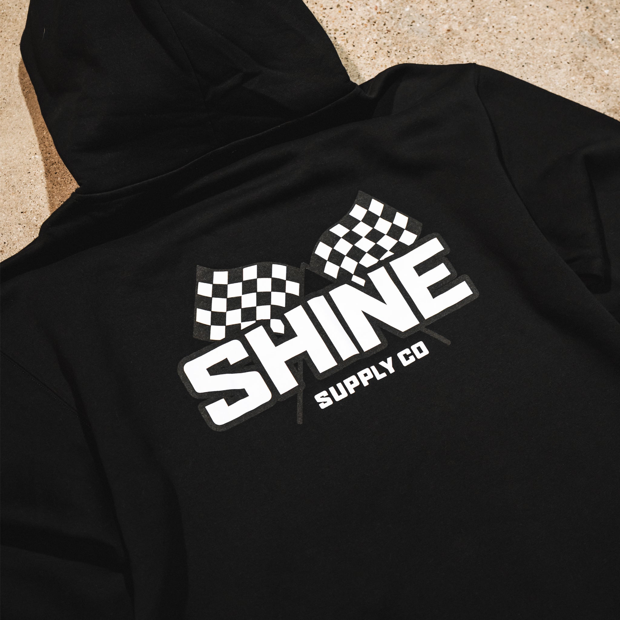 "Finish Line" Winter Authentics Hoodie - Black