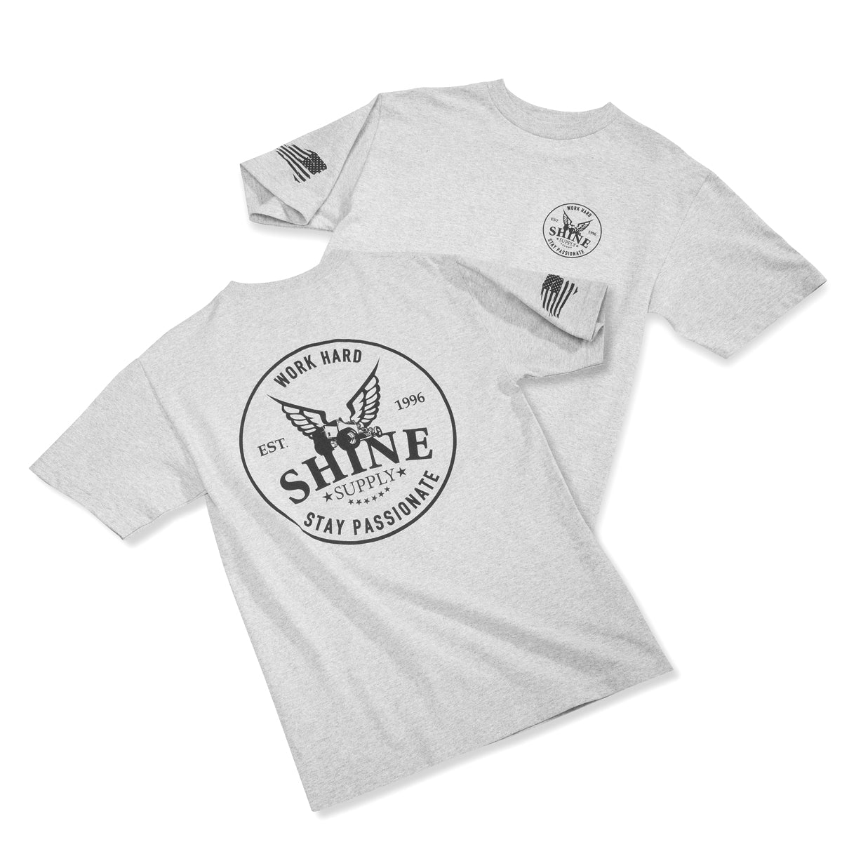 Work Hard T-Shirt - Ash Grey