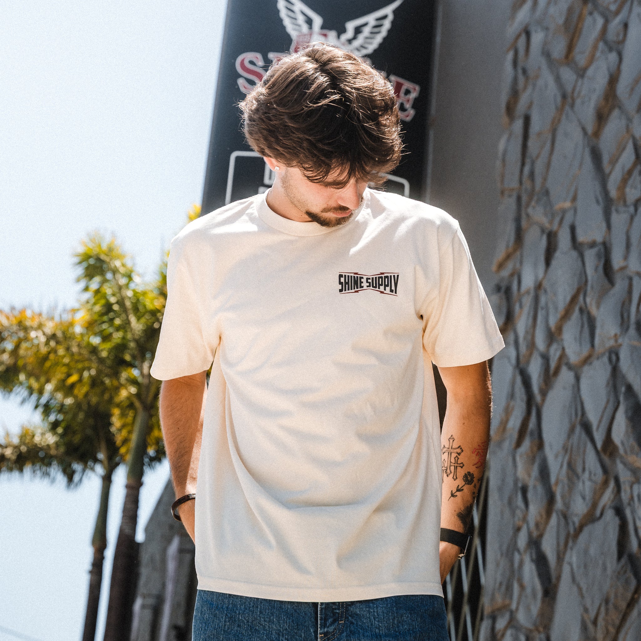 "Redline" Summer Authentics Tee - Ecru