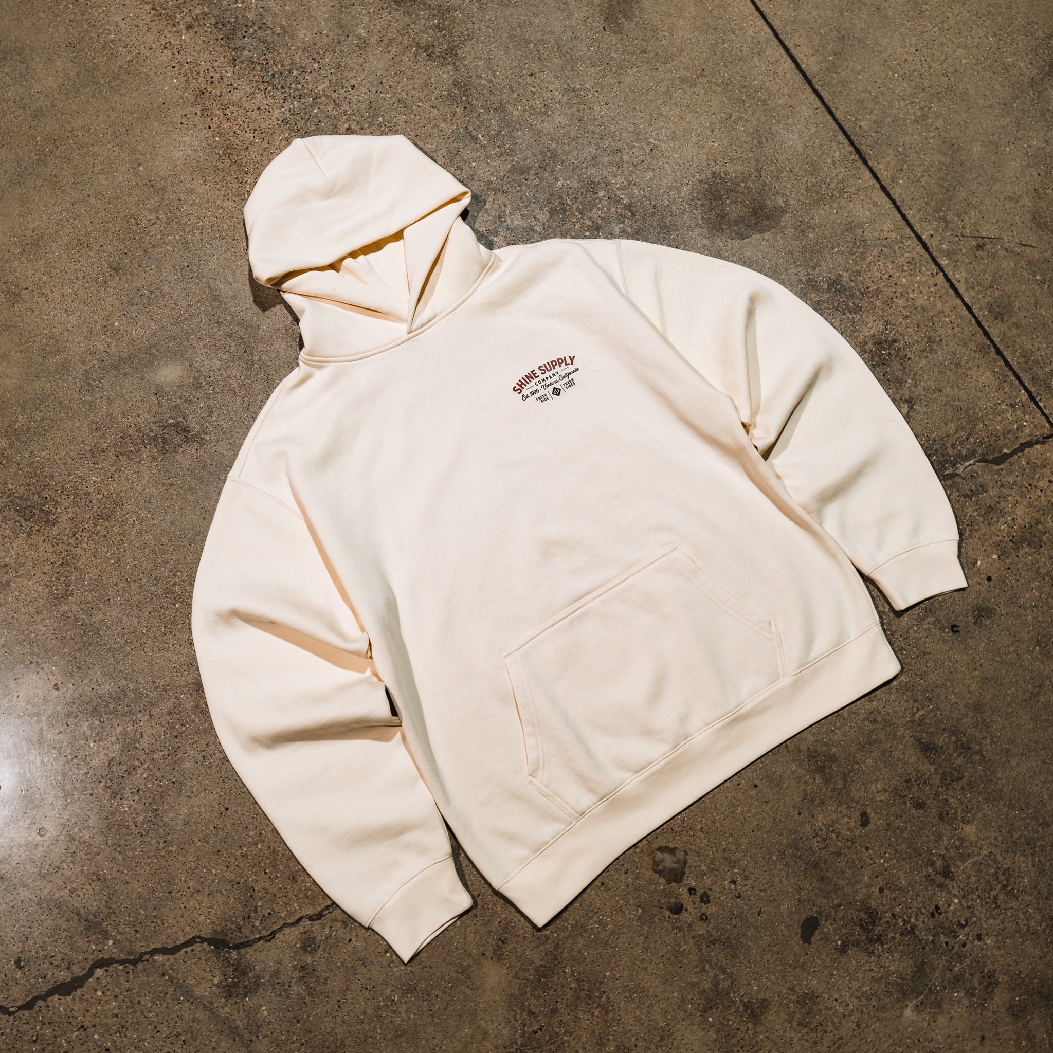 "Retro Vibes" Winter Authentics Hoodie - Ecru