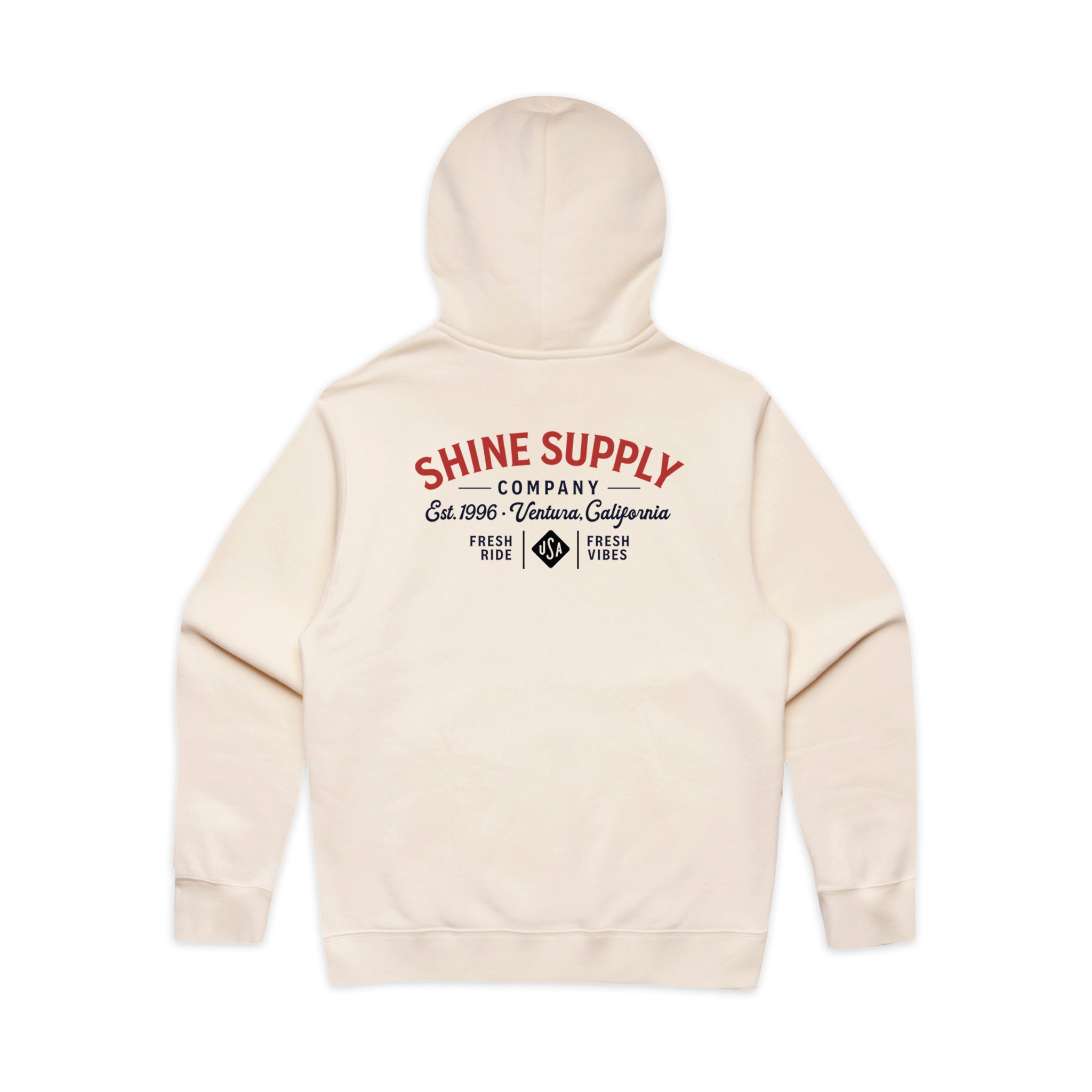 "Retro Vibes" Winter Authentics Hoodie - Ecru