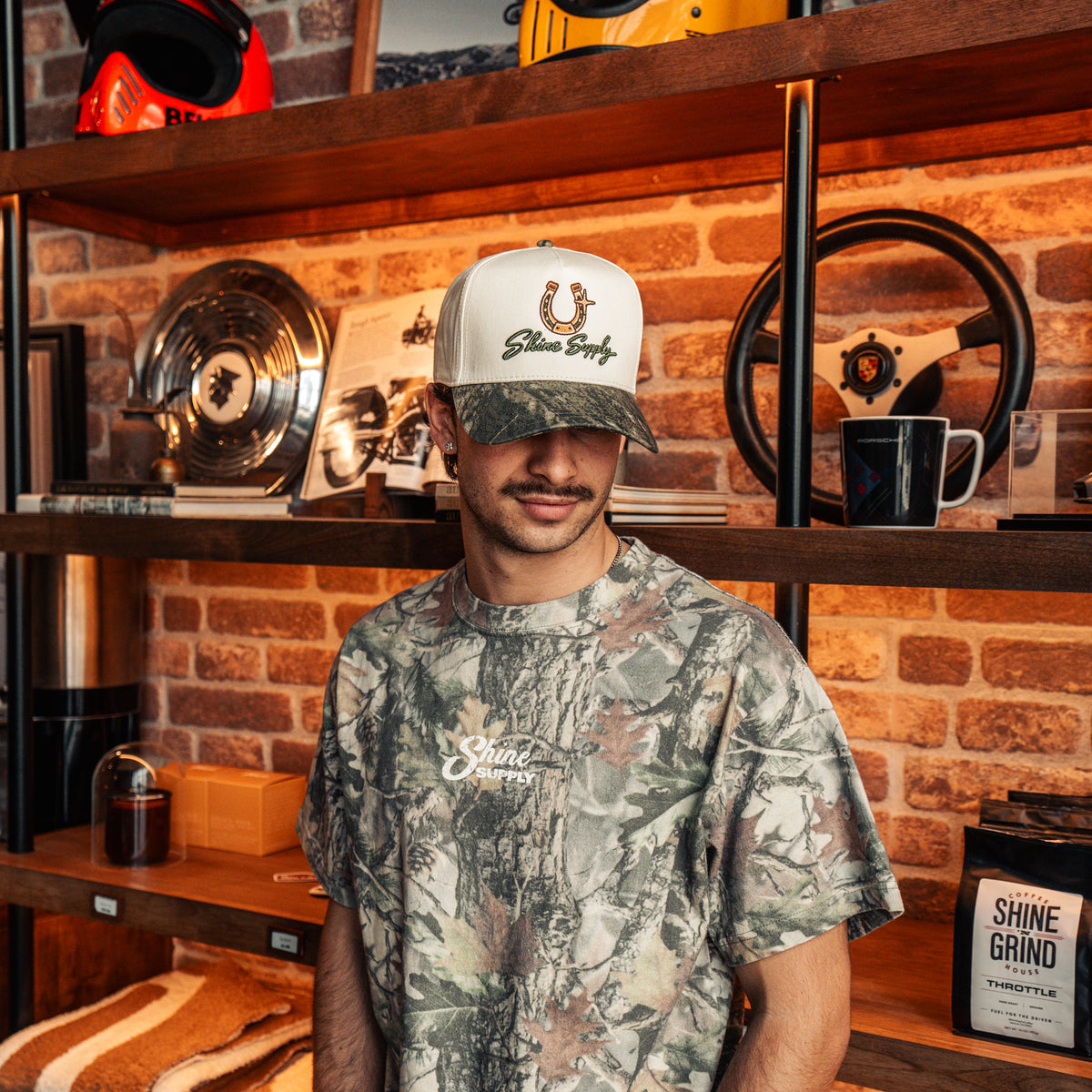 "Saddle Up" - Snapback - Cream/Camo