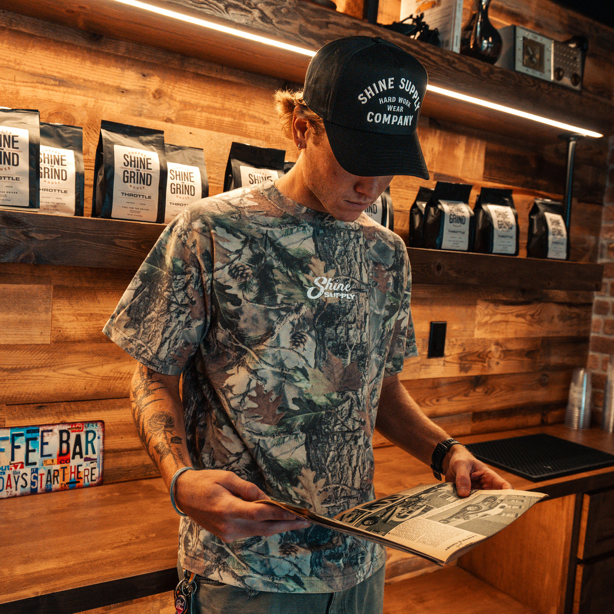 "Throwback" Fall Authentics Tee - Forest Camo