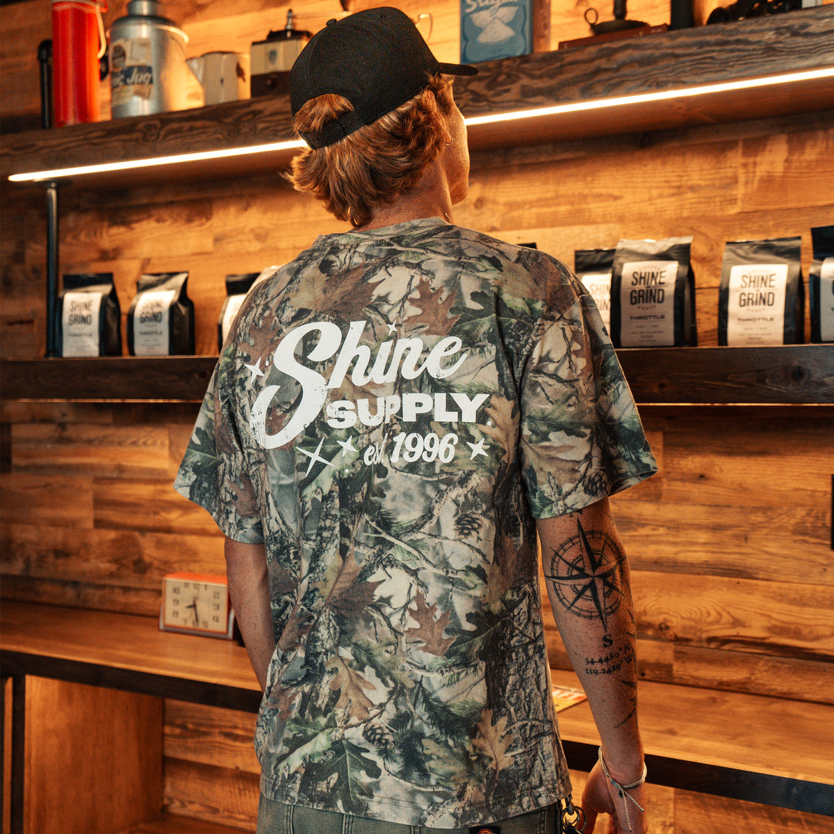 "Throwback" Fall Authentics Tee - Forest Camo