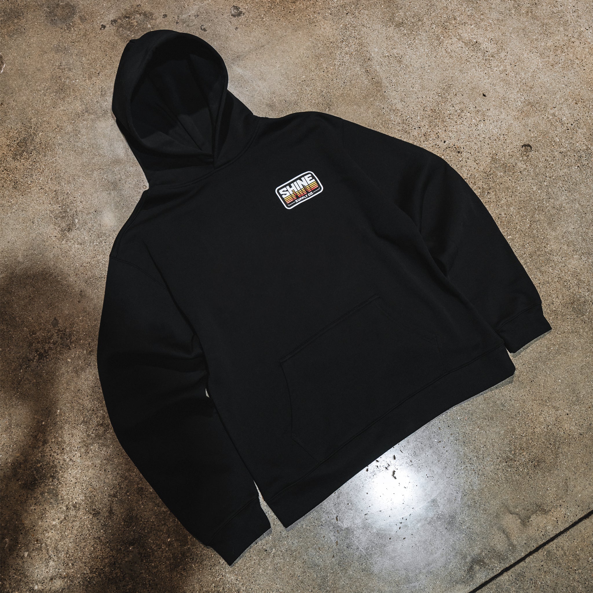 "Warm Mirror" Winter Authentics Hoodie - Black
