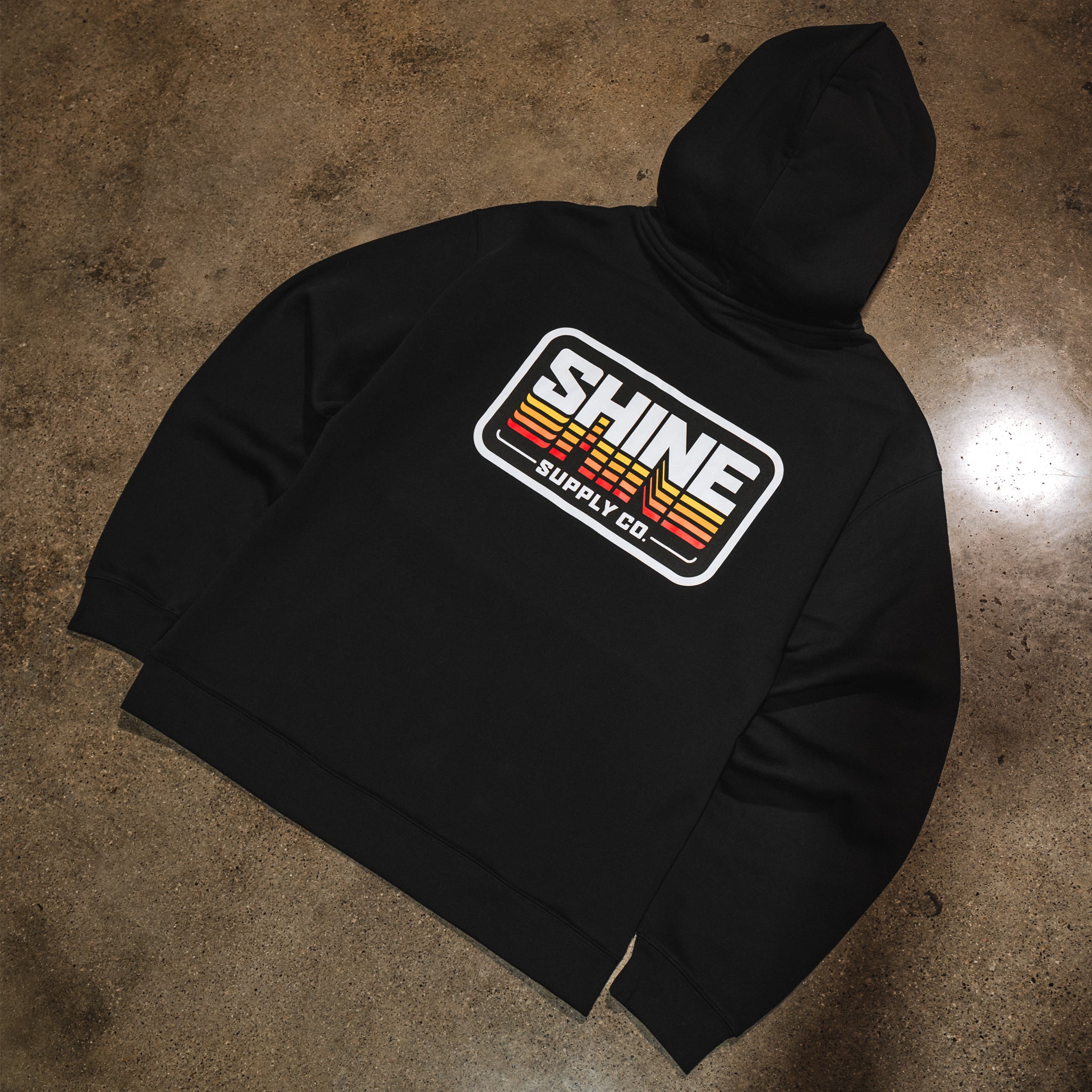 "Warm Mirror" Winter Authentics Hoodie - Black