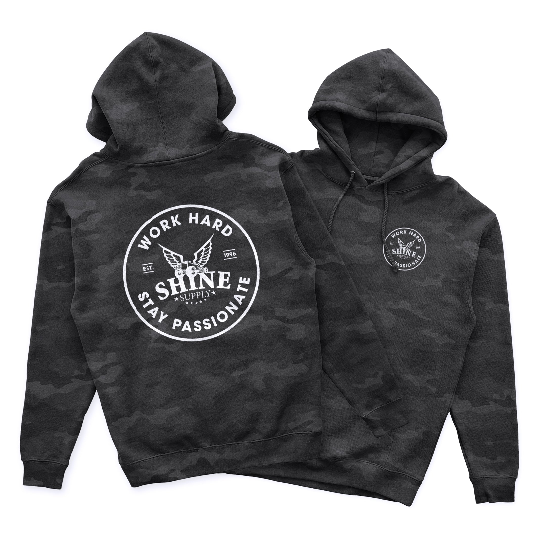 Work Hard Hoodie - Camo