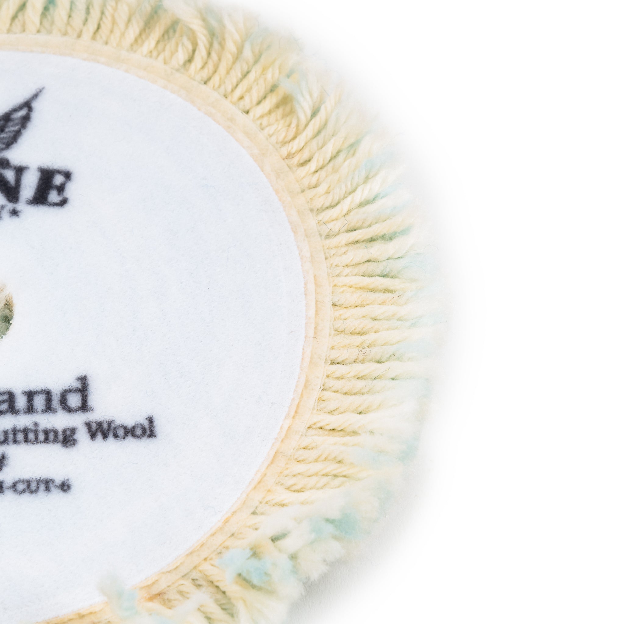 Deck Hand White Medium Cut Wool Pad - 6 Inch