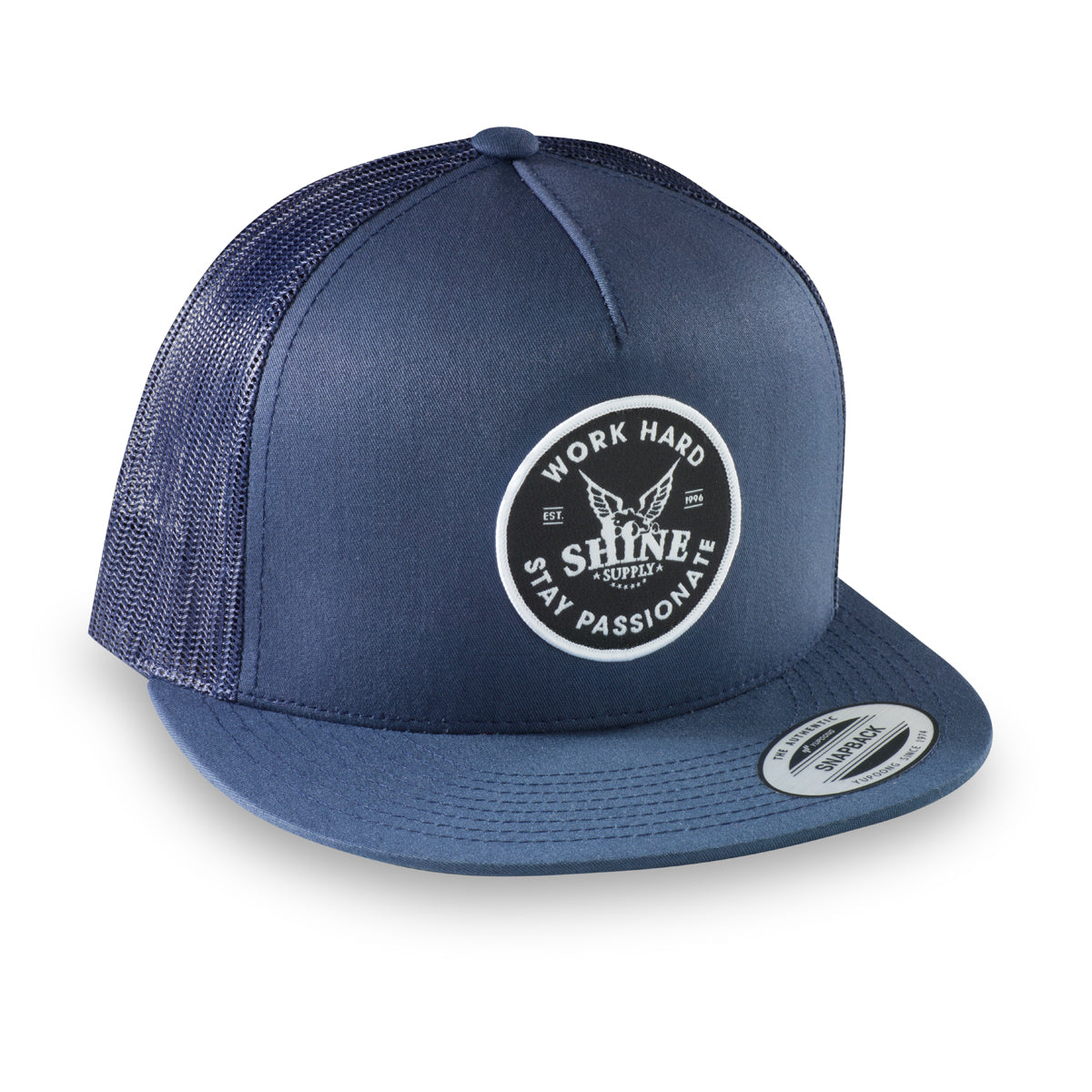 Blue flat bill hats online