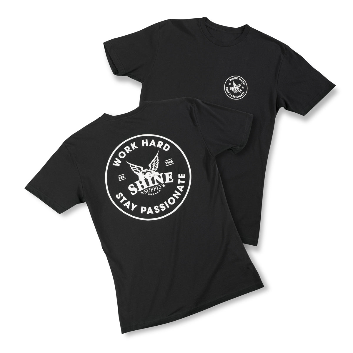 Work Hard T-Shirt - Vintage Black Slimmer Fit