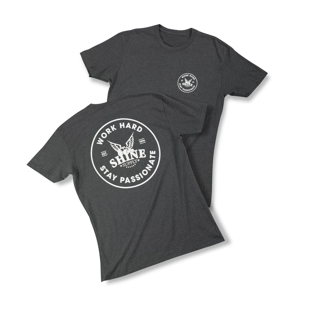 Work Hard T-Shirt - Dark Grey Slimmer Fit
