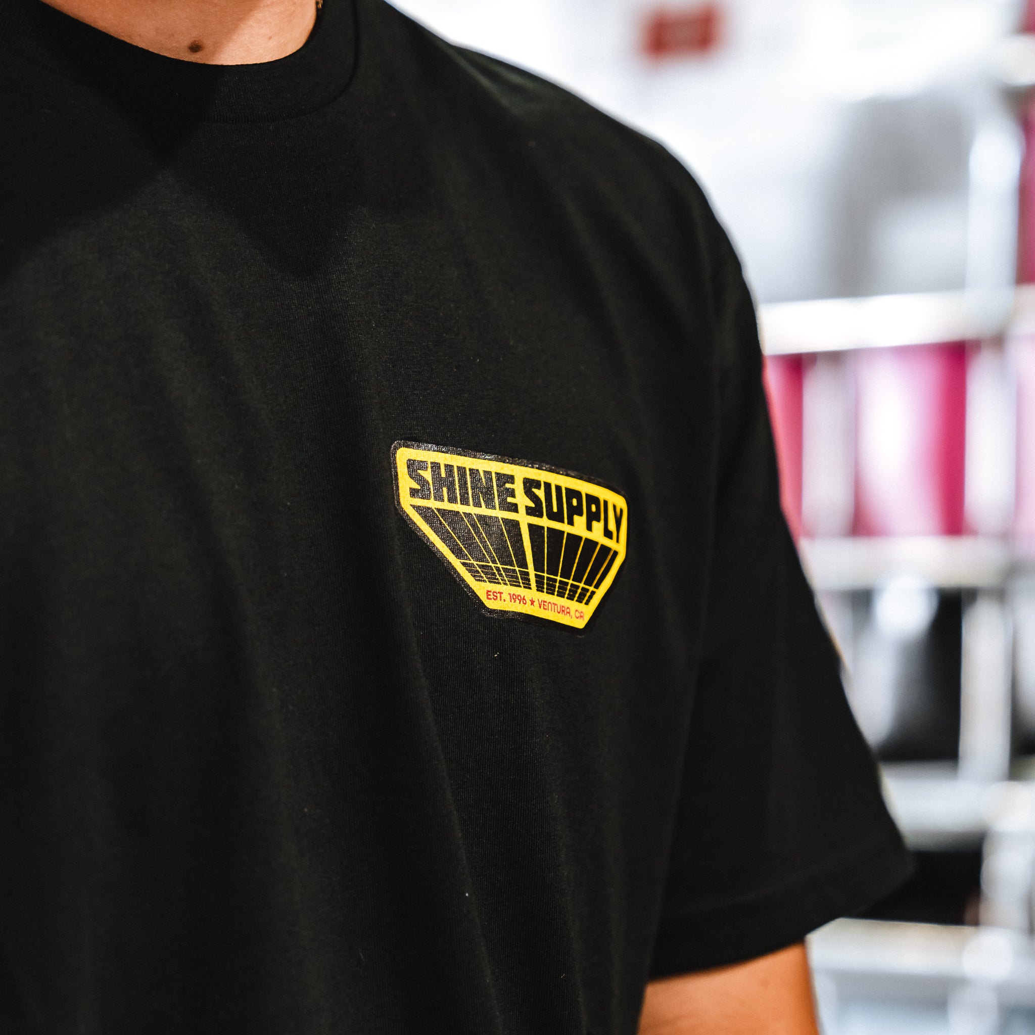 "Arcade" Shine Supply Authentics T-Shirt - Black/Yellow