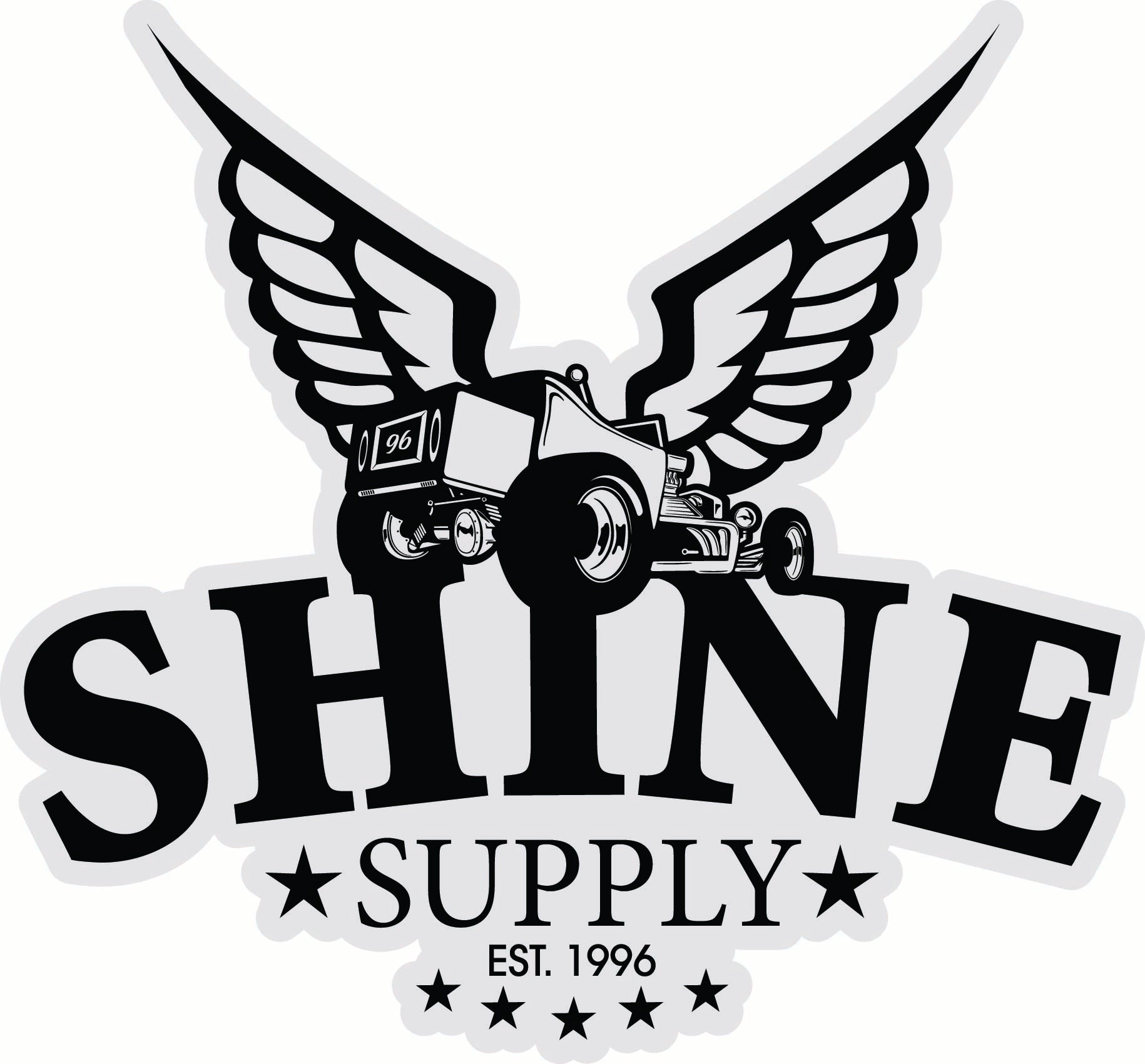 Shine Supply Decal Black 6"