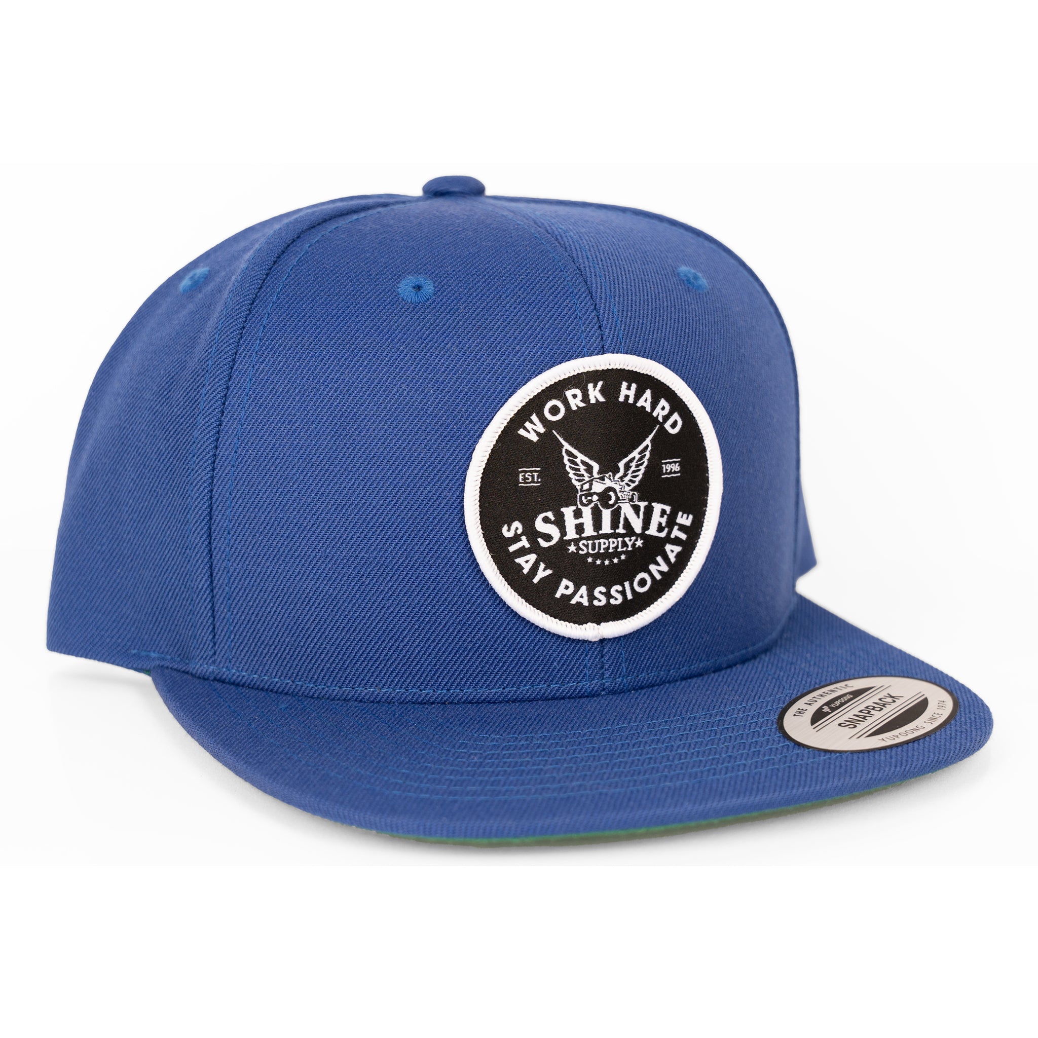 "Work Hard" Snapback - Blue