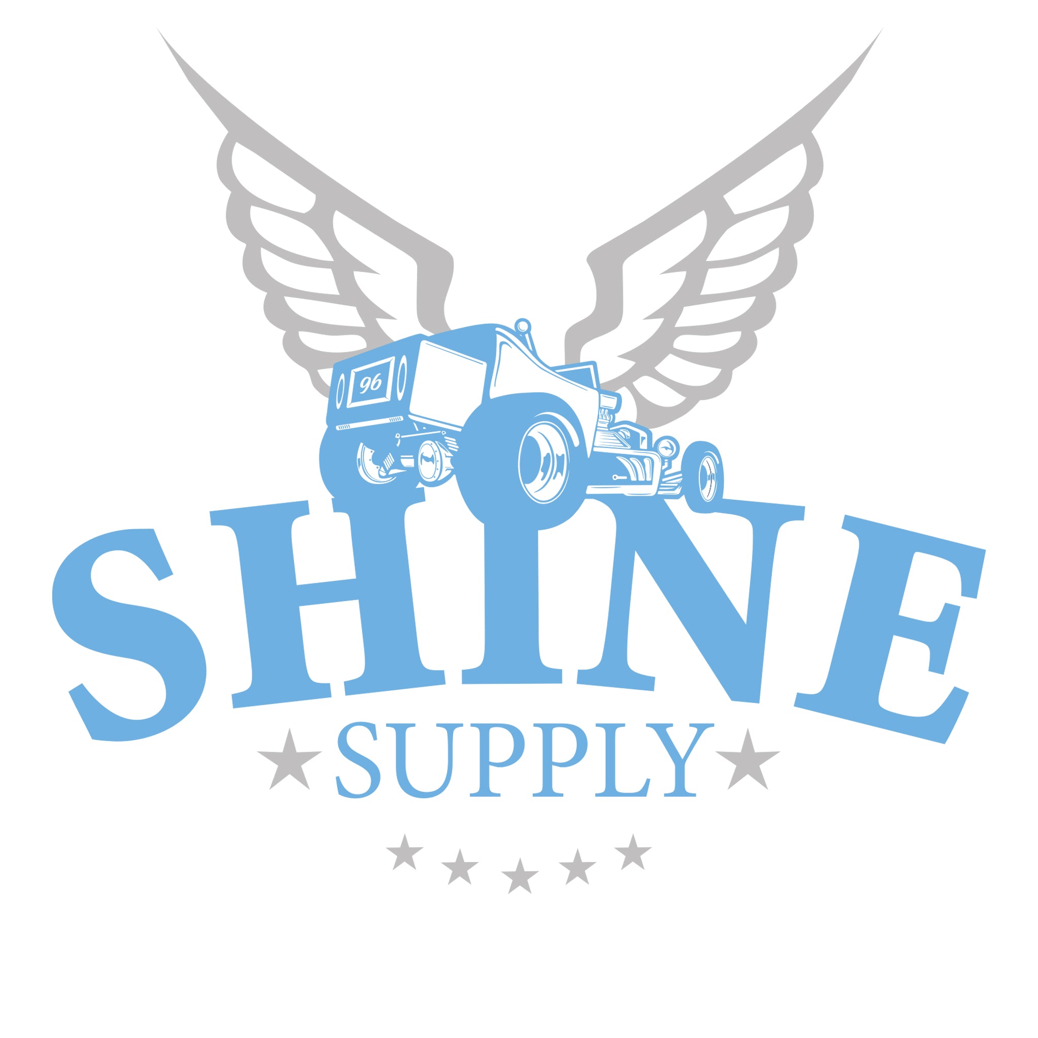 Shine Supply Decal Blue 6"