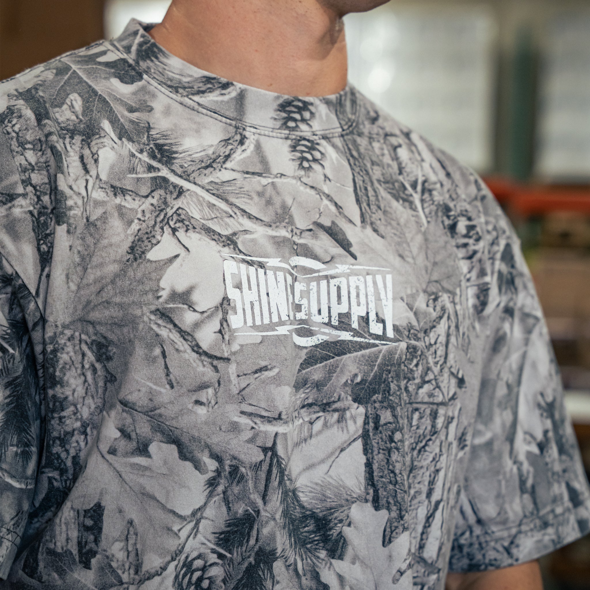 Retro Bullseye Tee - Snow Camo
