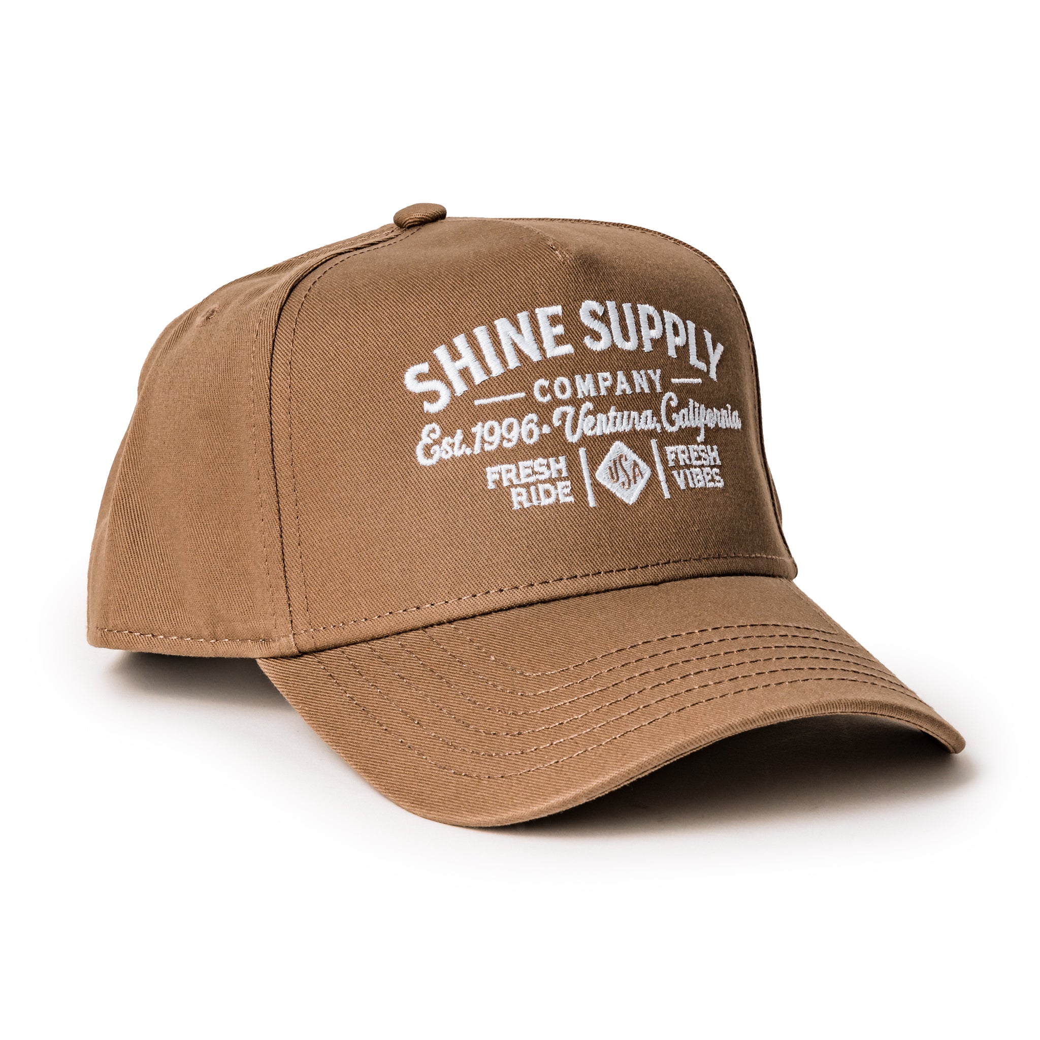 Shine Supply Co. Snapback Hat - Walnut