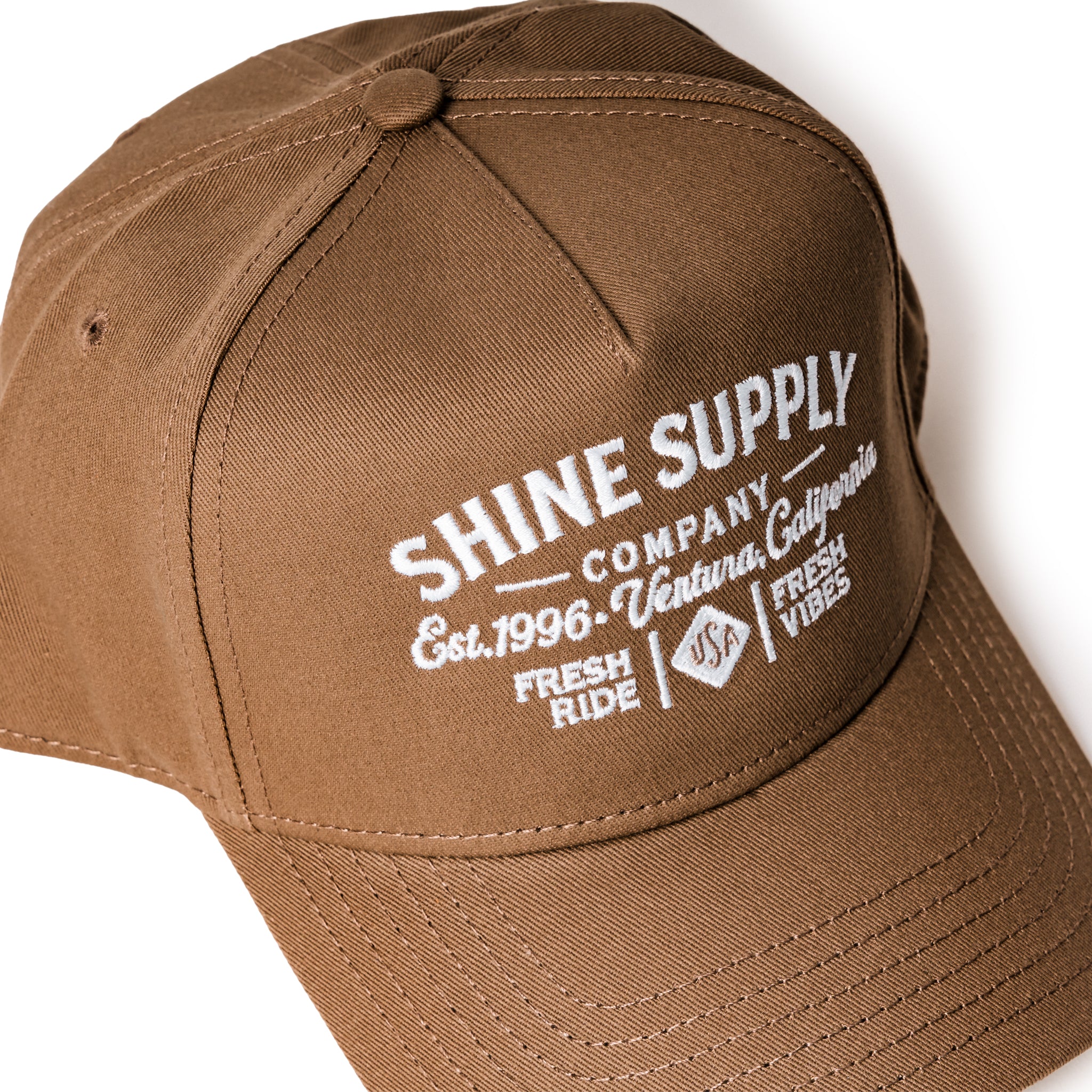 Shine Supply Co. Snapback Hat - Walnut