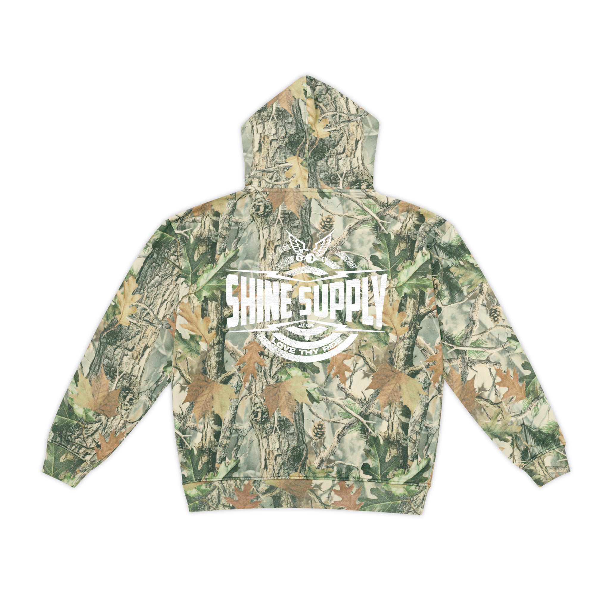 Retro Bullseye Hoodie - Forest Camo