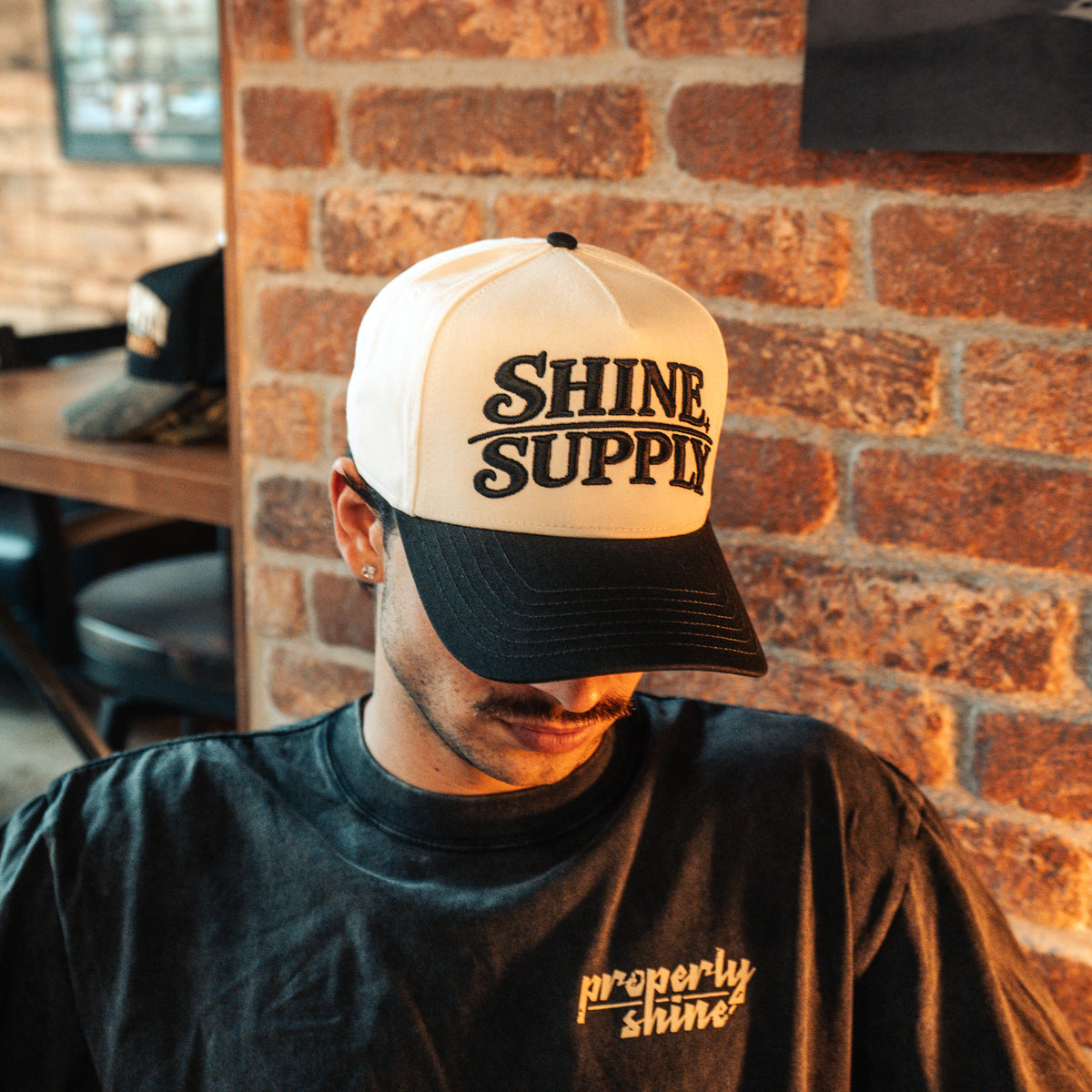 "Daily Driver" - Snapback - Cream/Charcoal