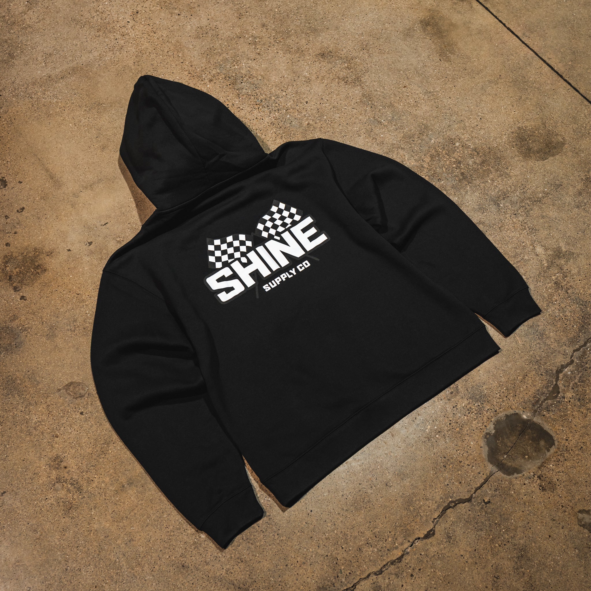 "Finish Line" Winter Authentics Hoodie - Black