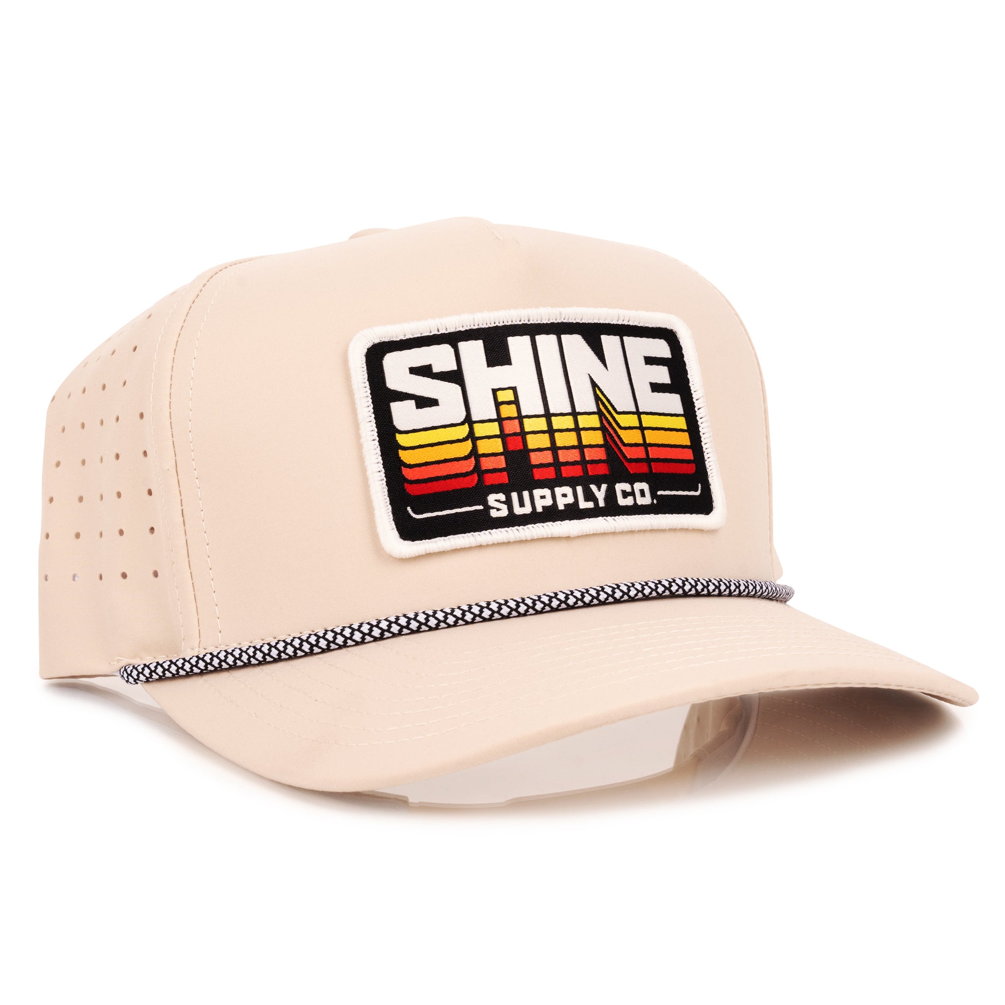 "Mirror" Skyline Performance Snapback Hat - Cream