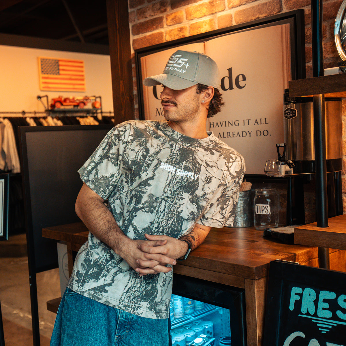 "Pressure Built" Fall Authentics Tee - Snow Camo