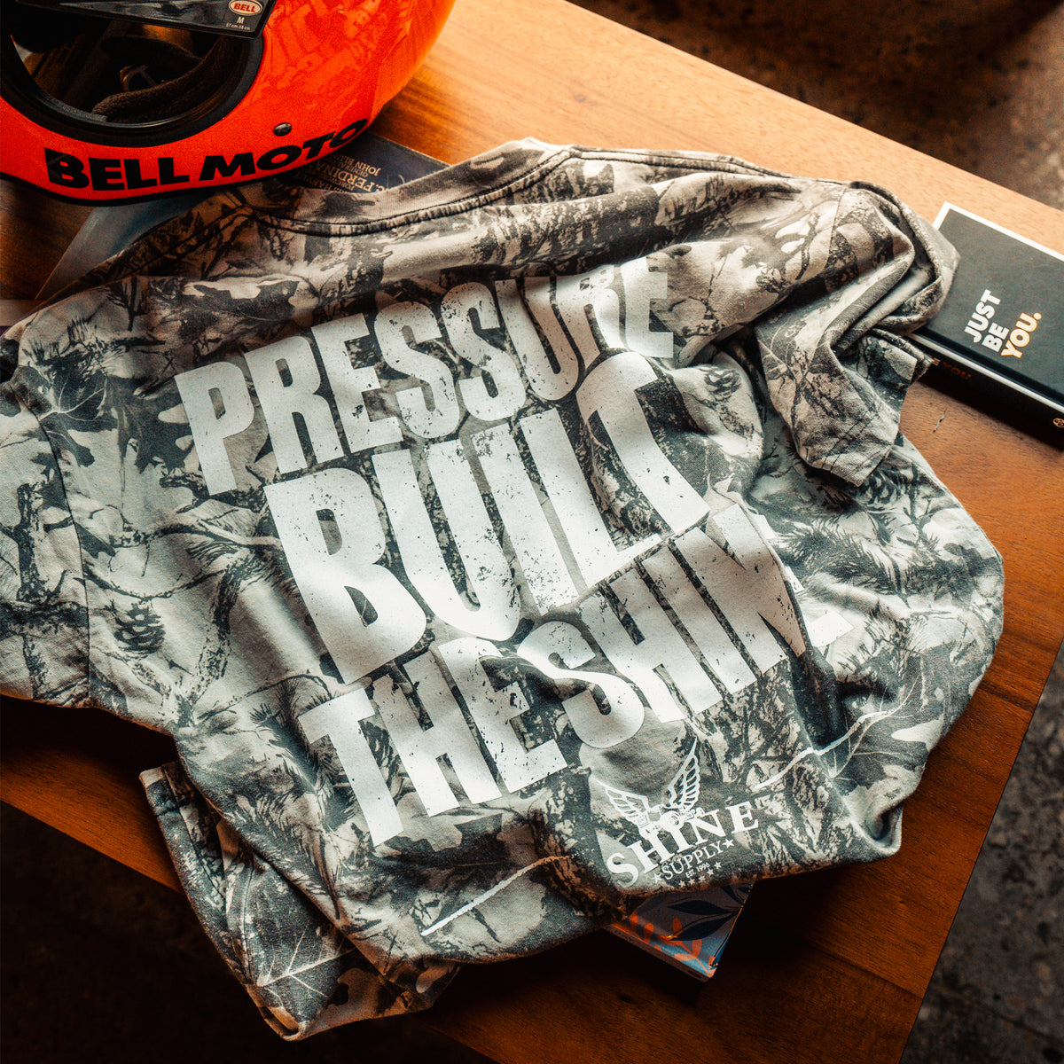 "Pressure Built" Fall Authentics Tee - Snow Camo