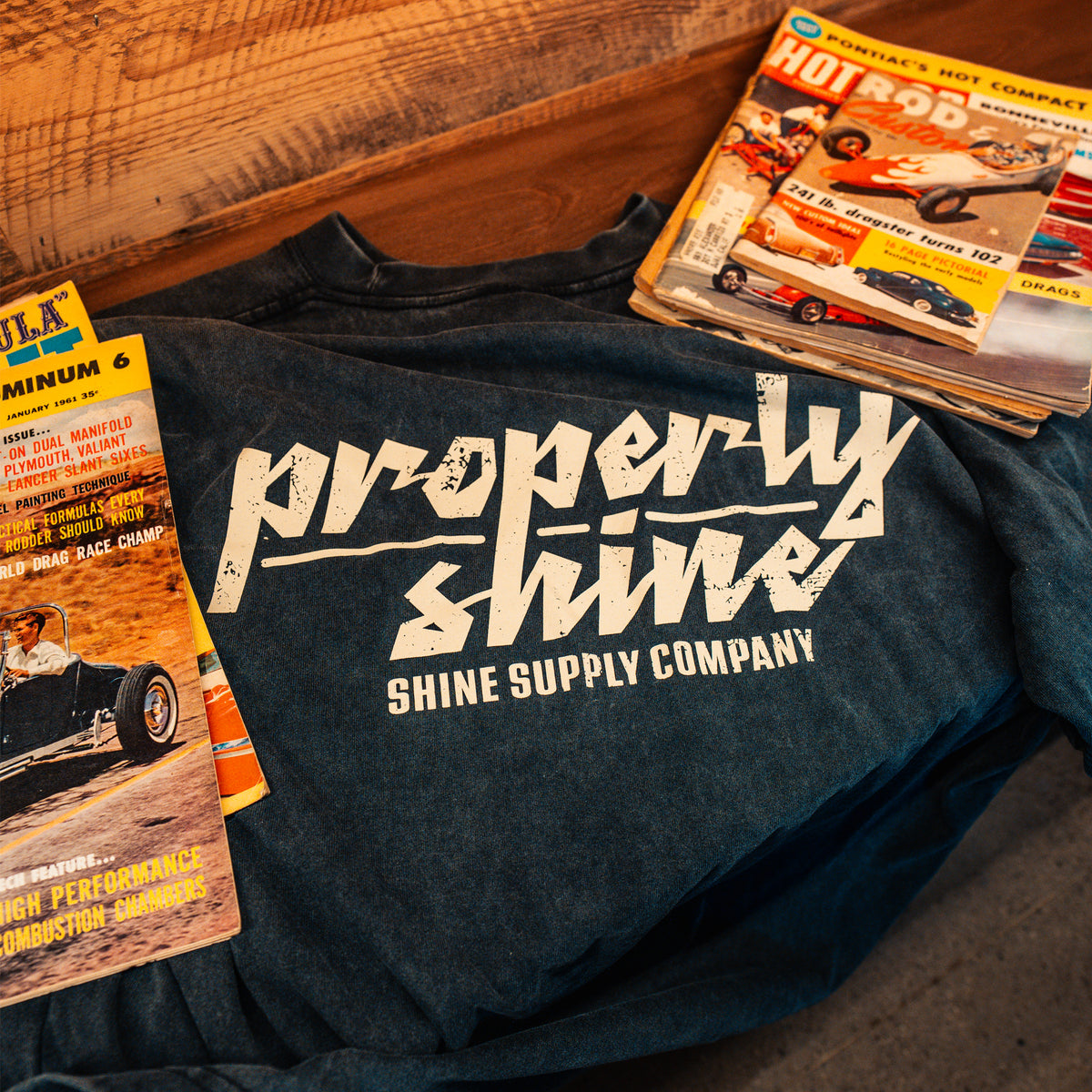 "Properly Shine" Fall Authentics Tee - Vintage Black