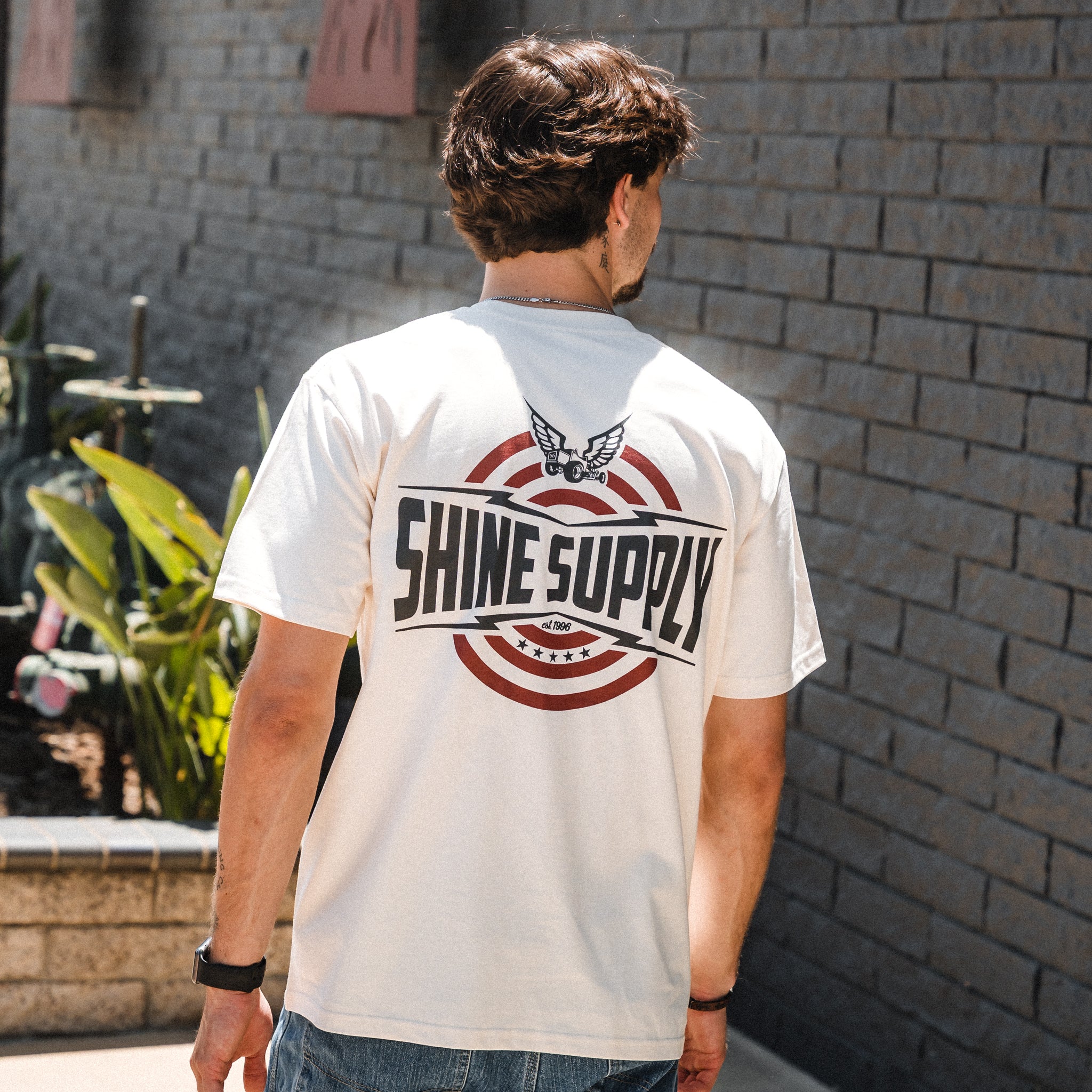 "Redline" Summer Authentics Tee - Ecru