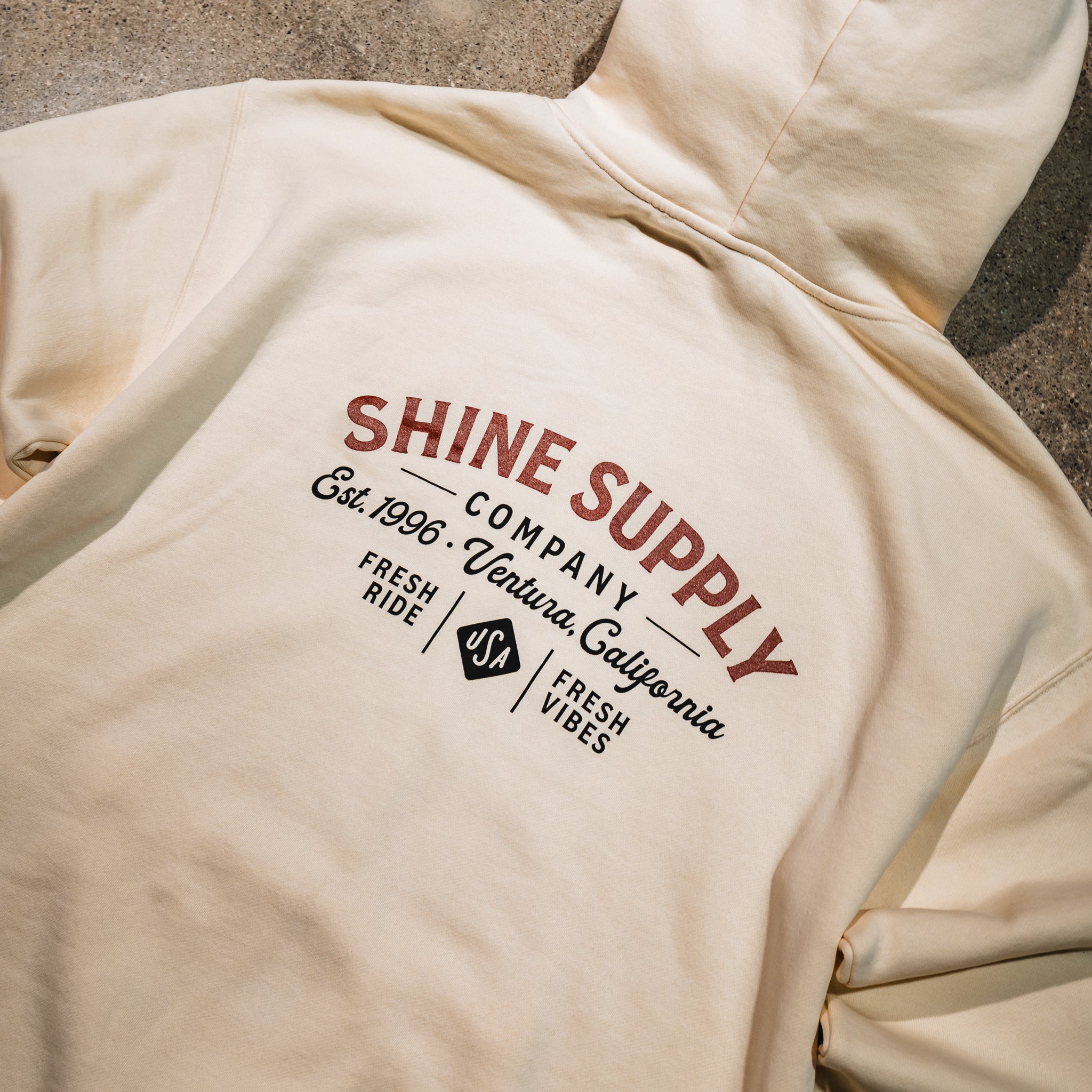 "Retro Vibes" Winter Authentics Hoodie - Ecru