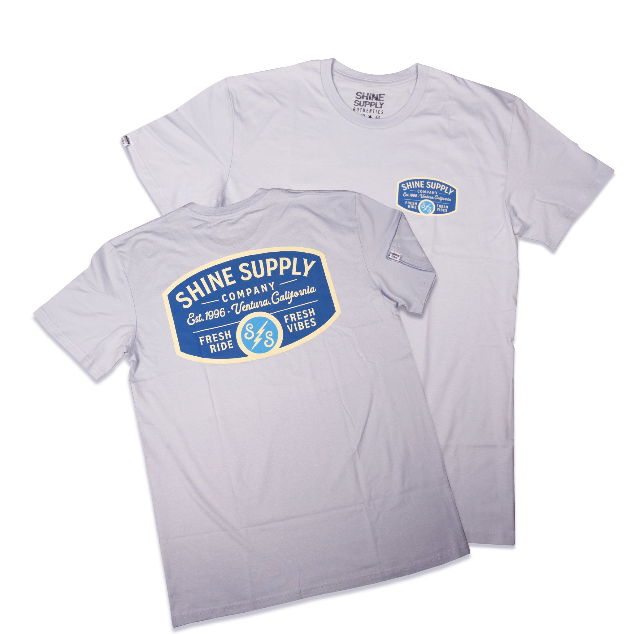 "Retro" Shine Supply Authentics T-Shirt - Powder