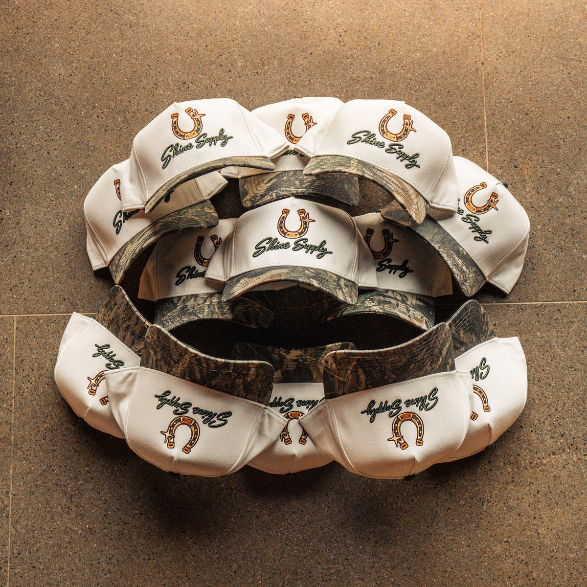 "Saddle Up" - Snapback - Cream/Camo