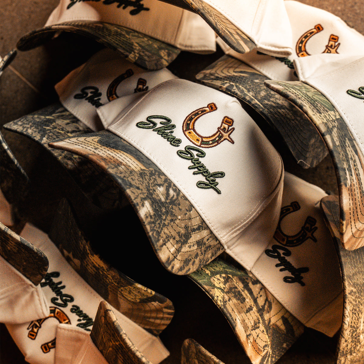 "Saddle Up" - Snapback - Cream/Camo