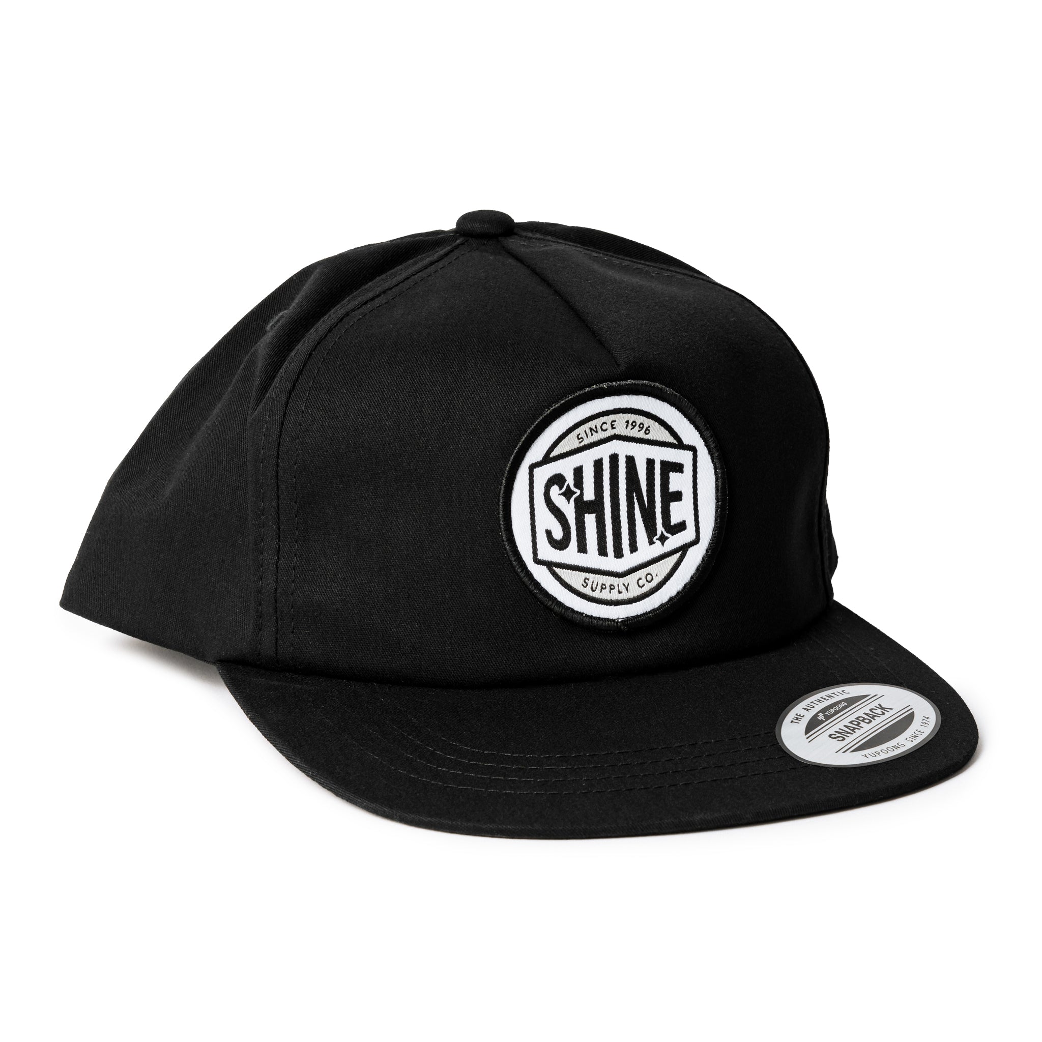 "Shine" - Surfer Snapback Hat - Black
