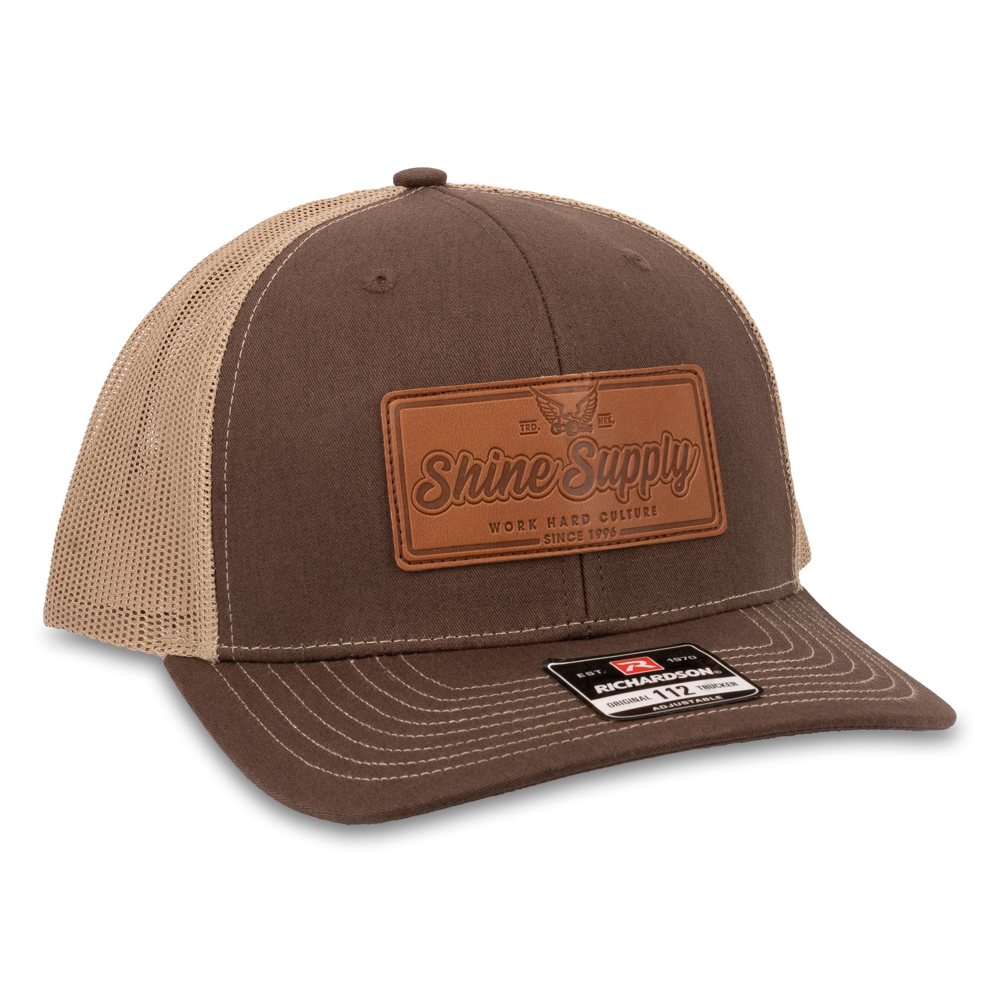 "Work Hard Culture" - Richardson Snapback Hat - Brown