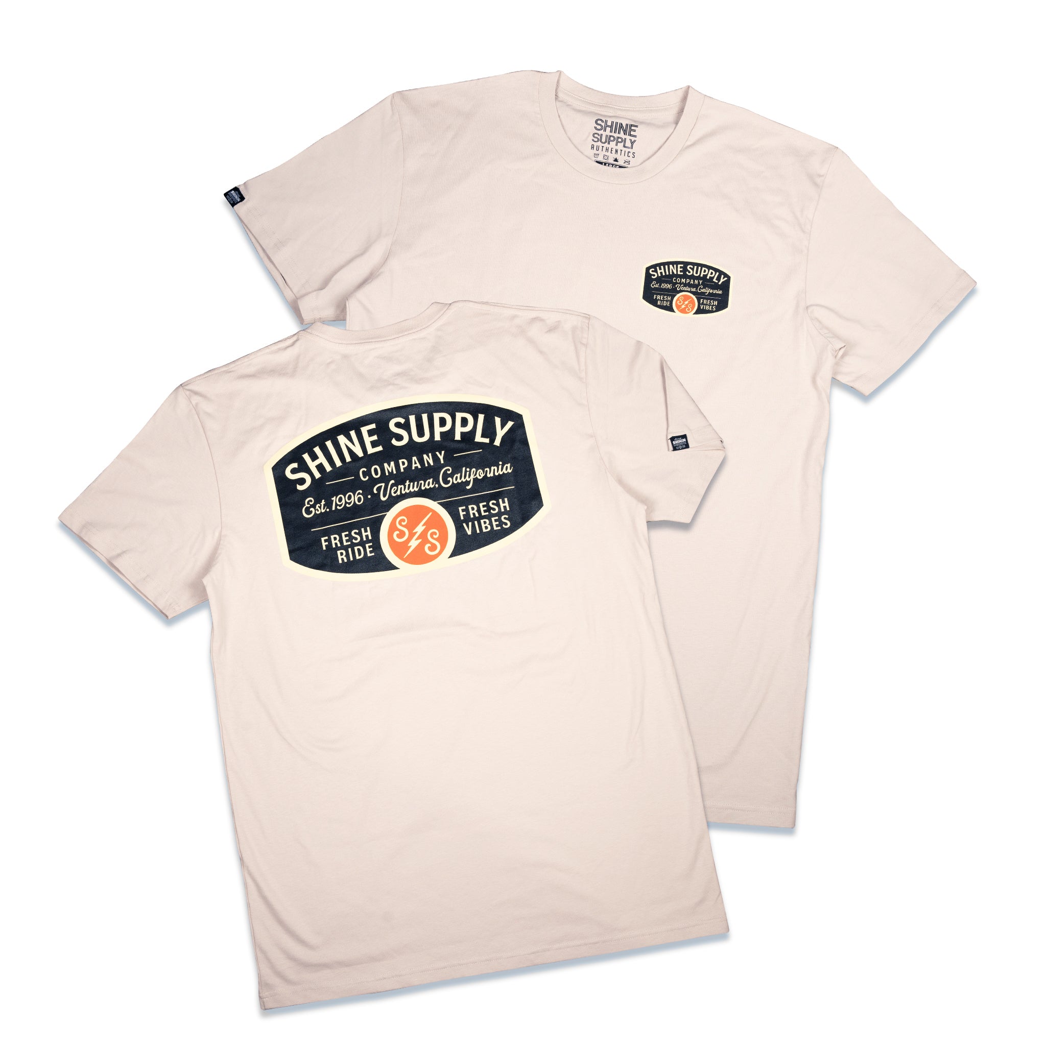 "Retro" Shine Supply Authentics T-Shirt - Bone