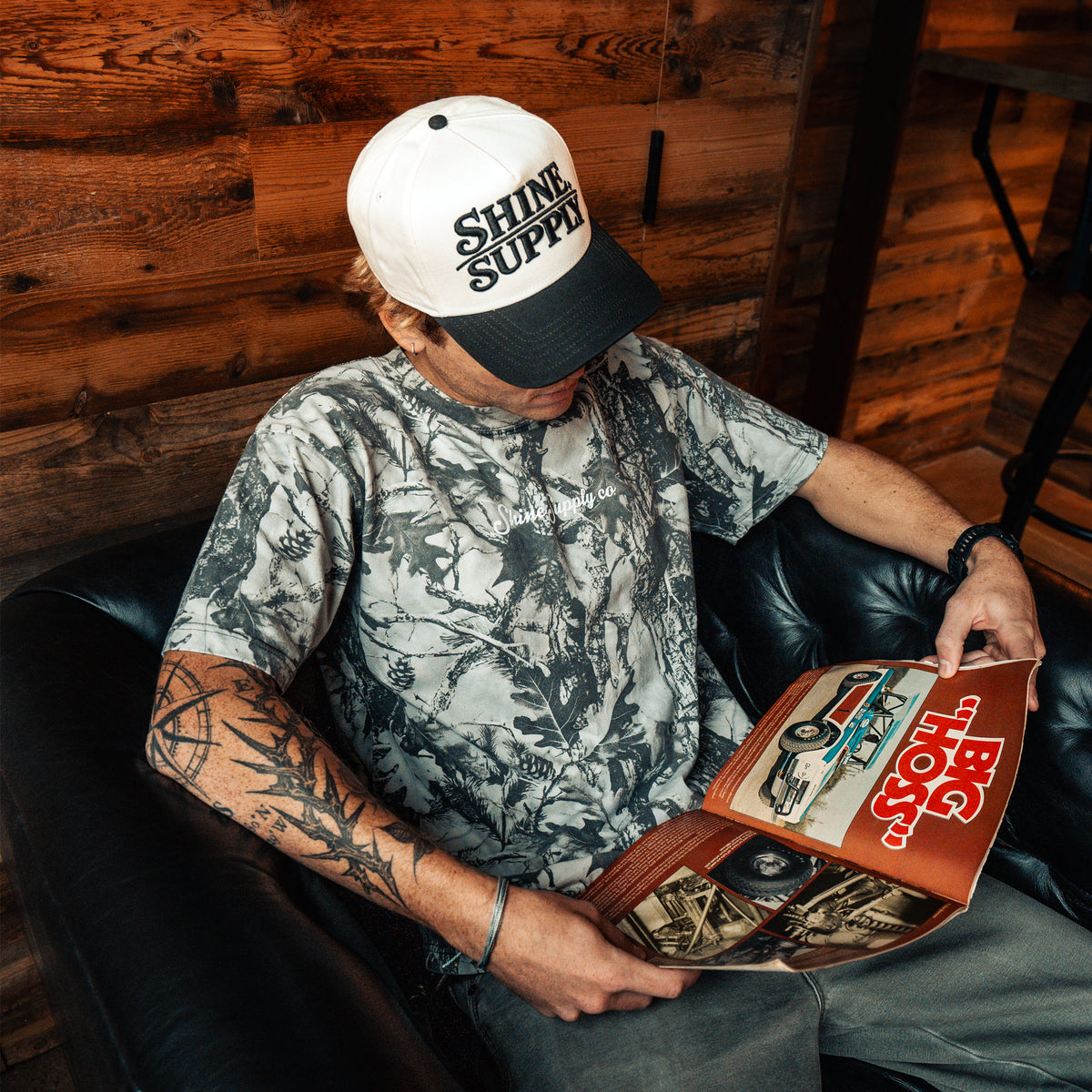 "Fresh Vibes" Fall Authentics Tee - Snow Camo
