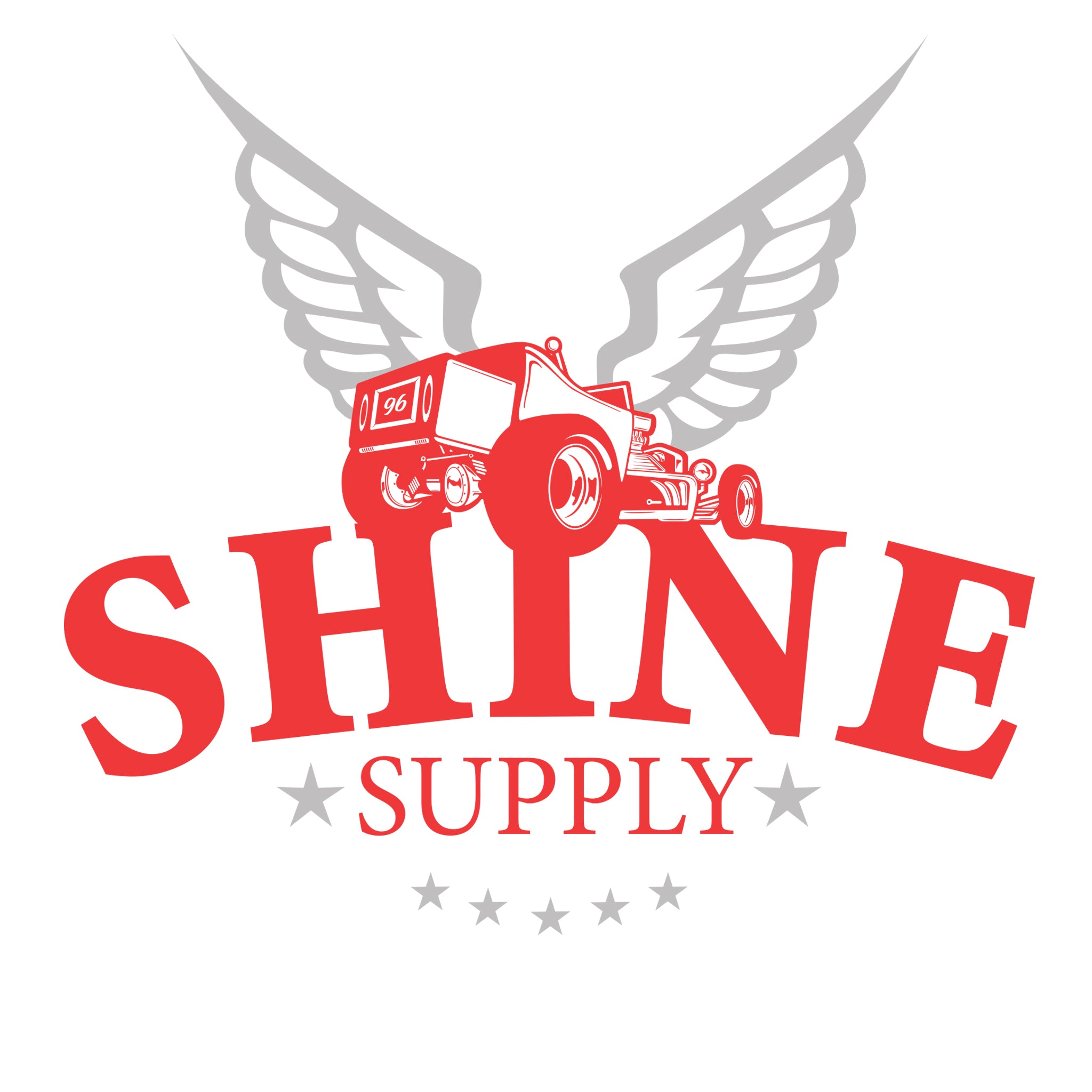 Shine Supply Decal Red 6"