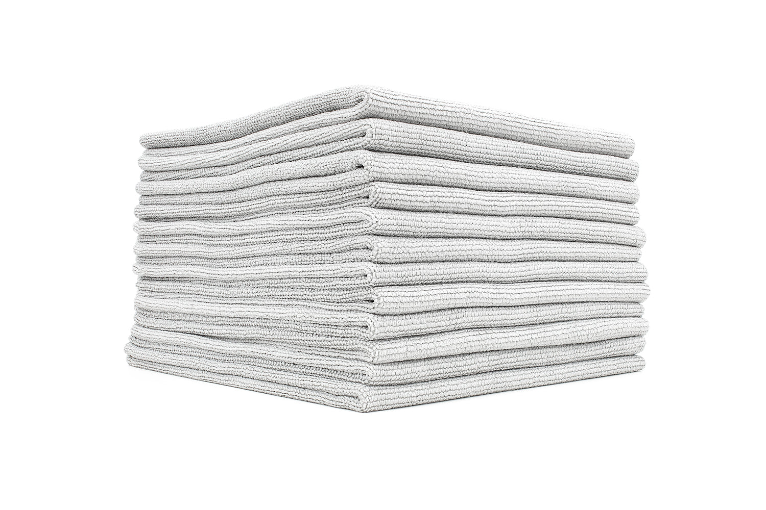 EDGELESS PEARL Microfiber Towels 16x16 - 12 PACK - Rag Company - Grey